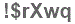 The text to enter in the texbox below is: !$rXwq