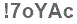 The text to enter in the texbox below is: !7oYAc
