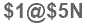 The text to enter in the texbox below is: $1@$5N