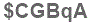 The text to enter in the texbox below is: $CGBqA