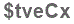 The text to enter in the texbox below is: $tveCx