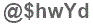 The text to enter in the texbox below is: @$hwYd