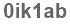 The text to enter in the texbox below is: 0ik1ab