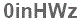 The text to enter in the texbox below is: 0inHWz