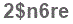 The text to enter in the texbox below is: 2$n6re