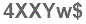 The text to enter in the texbox below is: 4XXYw$