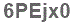 The text to enter in the texbox below is: 6PEjx0