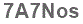 The text to enter in the texbox below is: 7A7Nos