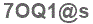 The text to enter in the texbox below is: 7OQ1@s