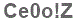 The text to enter in the texbox below is: Ce0o!Z