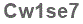 The text to enter in the texbox below is: Cw1se7