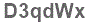 The text to enter in the texbox below is: D3qdWx