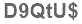 The text to enter in the texbox below is: D9QtU$
