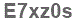 The text to enter in the texbox below is: E7xz0s