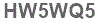 The text to enter in the texbox below is: HW5WQ5