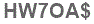 The text to enter in the texbox below is: HW7OA$