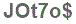 The text to enter in the texbox below is: JOt7o$