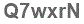 The text to enter in the texbox below is: Q7wxrN