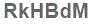The text to enter in the texbox below is: RkHBdM