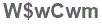 The text to enter in the texbox below is: W$wCwm