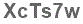 The text to enter in the texbox below is: XcTs7w