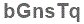 The text to enter in the texbox below is: bGnsTq