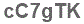 The text to enter in the texbox below is: cC7gTK