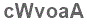 The text to enter in the texbox below is: cWvoaA
