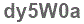 The text to enter in the texbox below is: dy5W0a