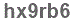 The text to enter in the texbox below is: hx9rb6