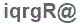 The text to enter in the texbox below is: iqrgR@