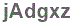 The text to enter in the texbox below is: jAdgxz