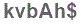 The text to enter in the texbox below is: kvbAh$