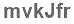 The text to enter in the texbox below is: mvkJfr