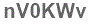 The text to enter in the texbox below is: nV0KWv