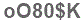 The text to enter in the texbox below is: oO80$K