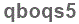 The text to enter in the texbox below is: qboqs5