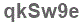 The text to enter in the texbox below is: qkSw9e