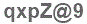 The text to enter in the texbox below is: qxpZ@9