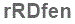 The text to enter in the texbox below is: rRDfen