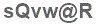 The text to enter in the texbox below is: sQvw@R