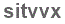 The text to enter in the texbox below is: sitvvx