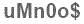 The text to enter in the texbox below is: uMn0o$