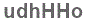 The text to enter in the texbox below is: udhHHo