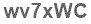 The text to enter in the texbox below is: wv7xWC