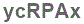 The text to enter in the texbox below is: ycRPAx