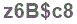The text to enter in the texbox below is: z6B$c8
