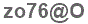 The text to enter in the texbox below is: zo76@O